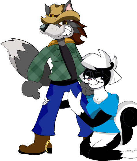 Art Request From My Friend Stuart K Reilly, The Host - Sabrina The Skunk (500x563)