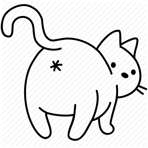 Poop Drawing Cat Butt Png (512x512) Png Clipart Download