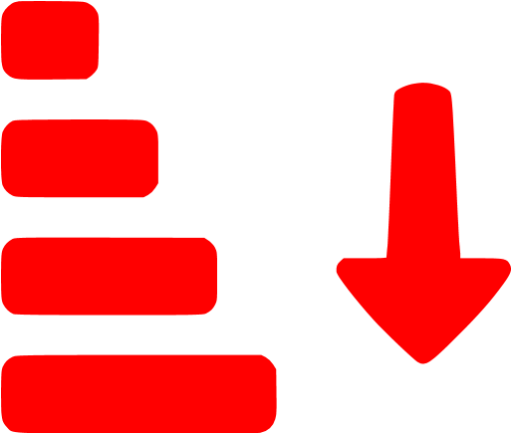 Red Generic Sorting 2 Icon - Red Generic Sorting 2 Icon (512x512)