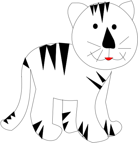 Tiger Ugly Clipart Icon Png - Tiger (566x800)