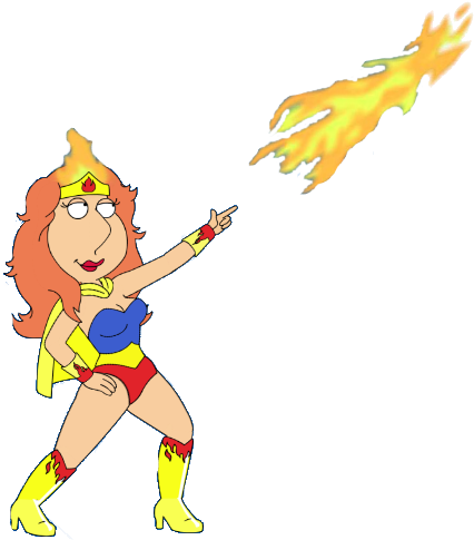 Red Hot Lois - Family Guy Lois Wonder Woman (444x500)