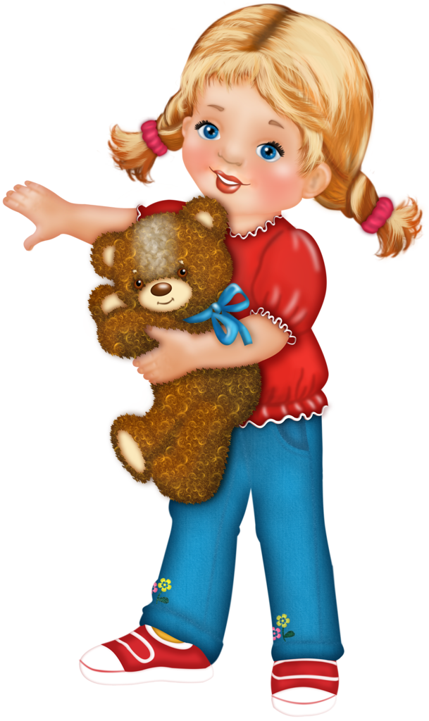 Album - Girl Playing Doll Clipart Png (609x1024)