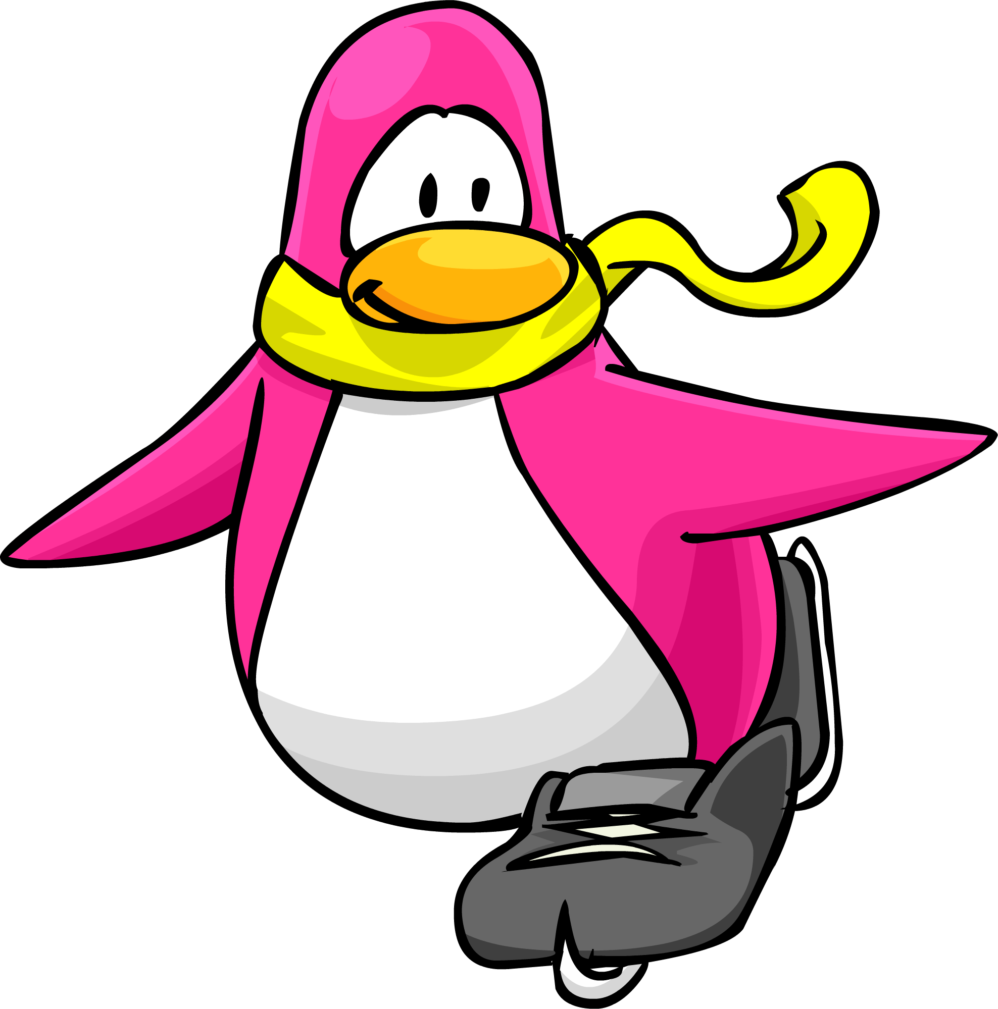 Yellow Scarf Penguin Times 114 - Club Penguin With Scarf (1976x1999)