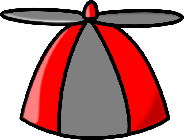 Beanie Hats With Propellers Costumes - Crazy Hat Clip Art (600x456)