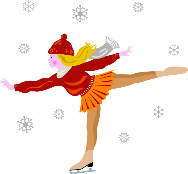 Ice Skating Clip Art At Clker - Ice Skating Clip Art (600x554)