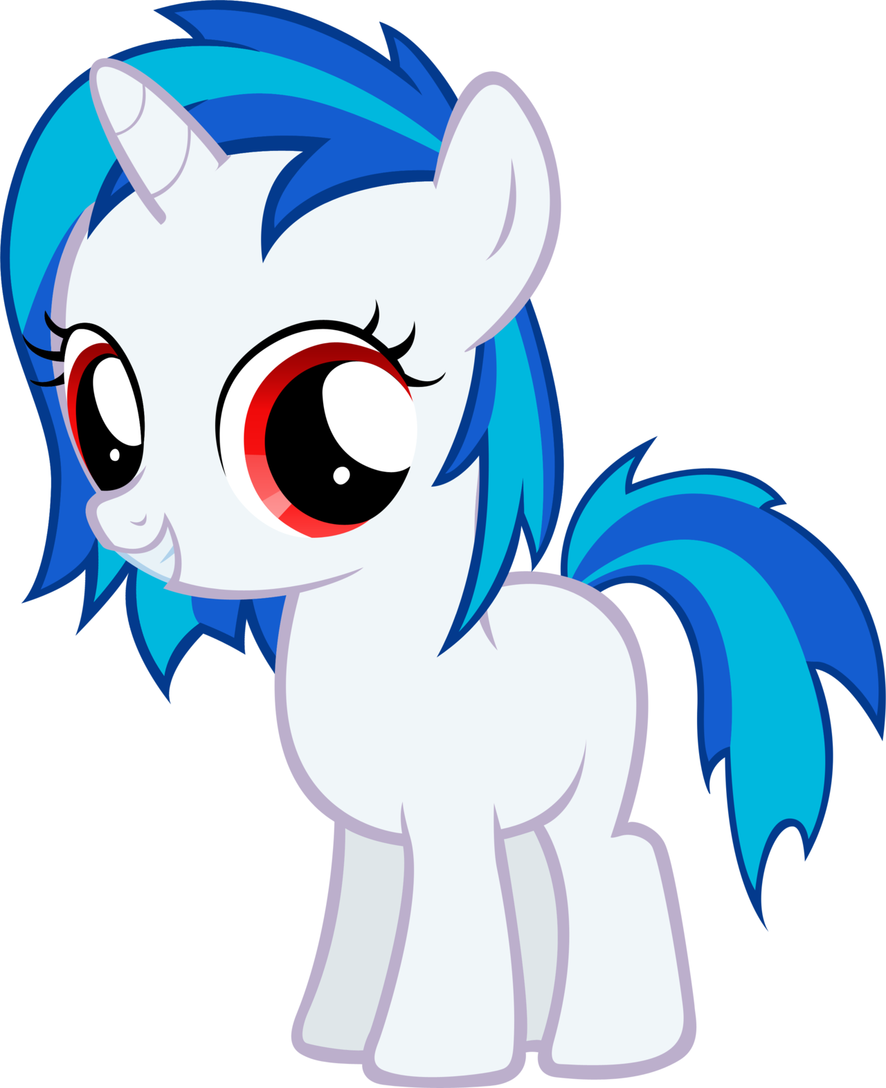 Vinyl Scratch Filly-red Eyes By Moongazeponies - Little Pony Friendship Is Magic (1280x1572)