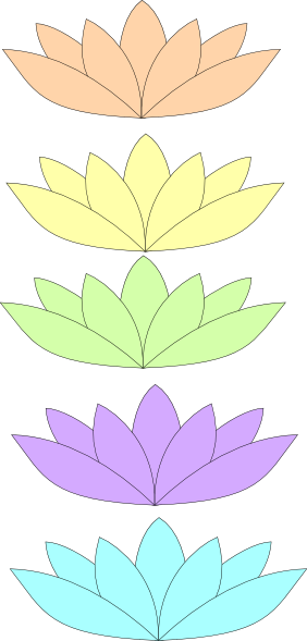Pastel Petals Clip Art At Clker - Pastel Petals (282x589)