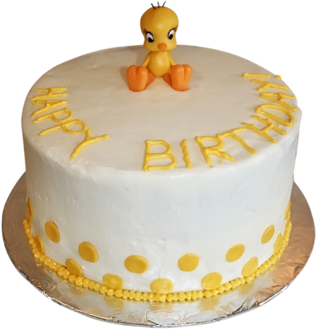 Custom Cake Tweety Bird - Happy Birthday Khushi Quotes (500x500)