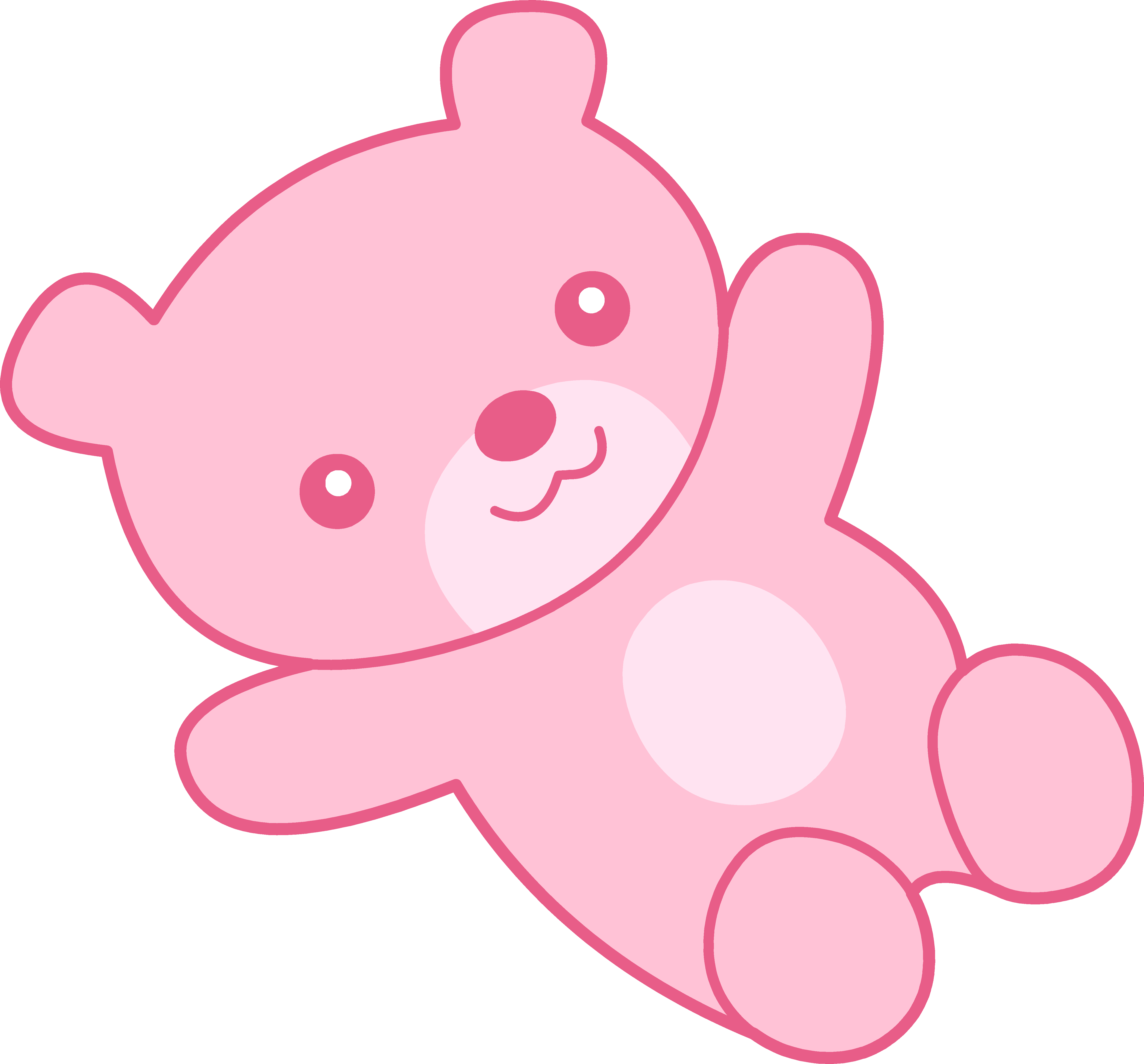 Pink Clip Art - Pink Teddy Bear Clipart (5120x4760)