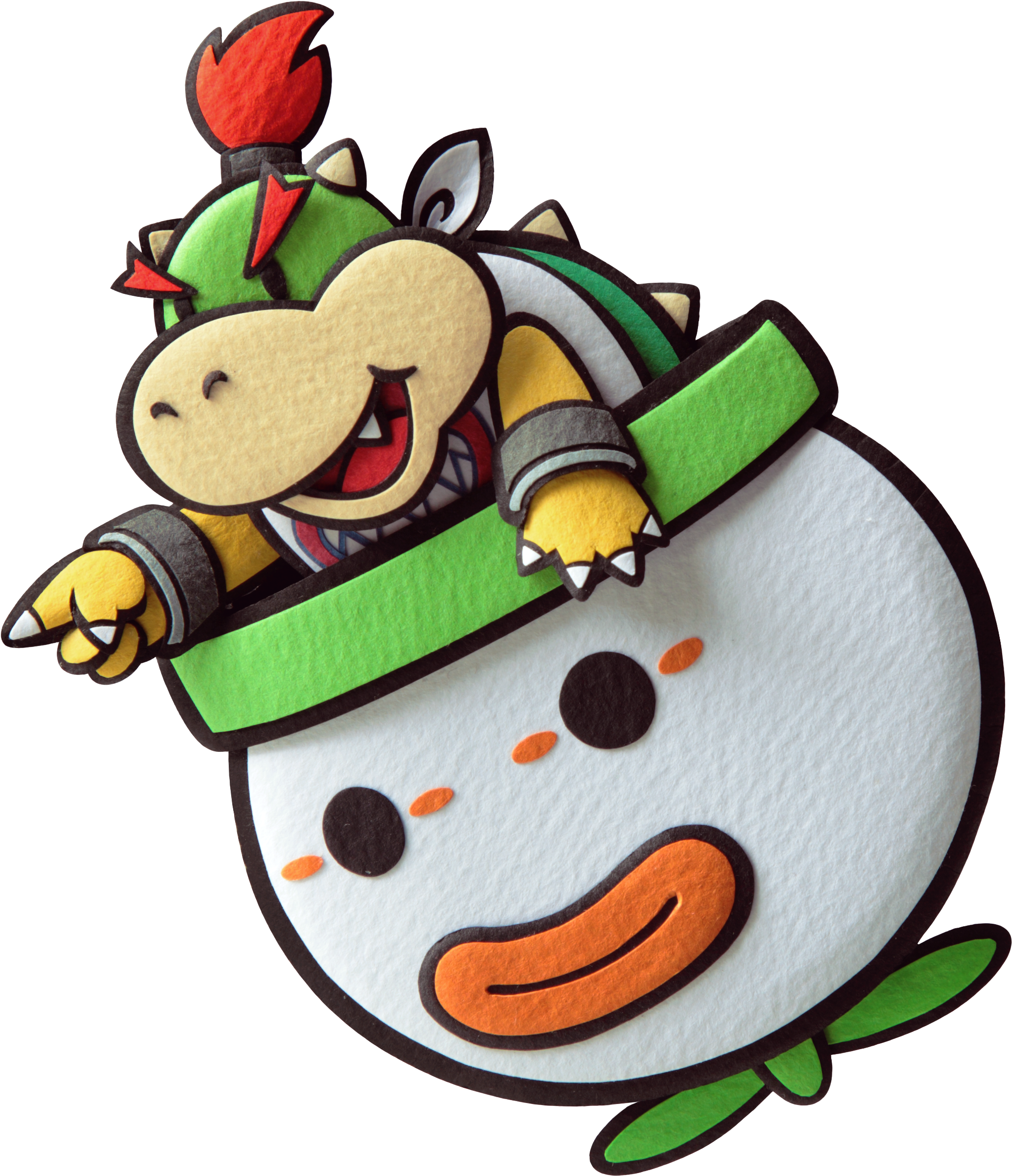 Bosses - Mario And Luigi Paper Jam Paper Bowser Jr (3000x3000)