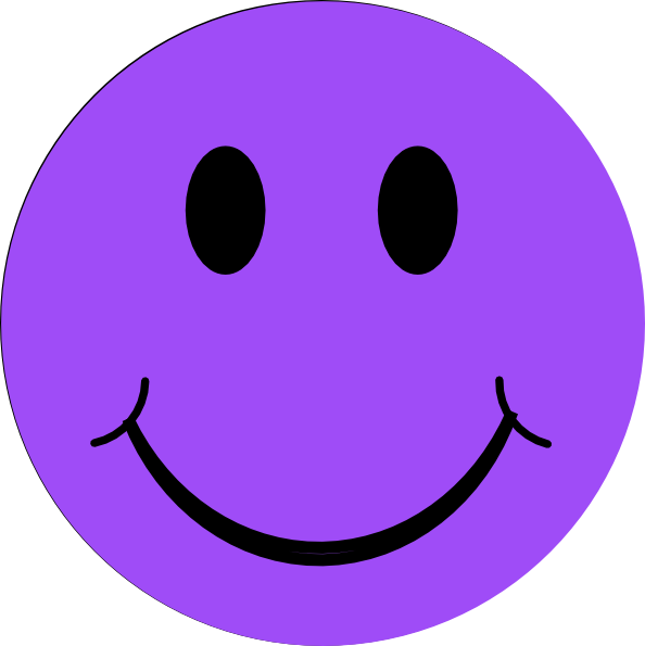 Purple Smiley Face Clip Art (594x595)