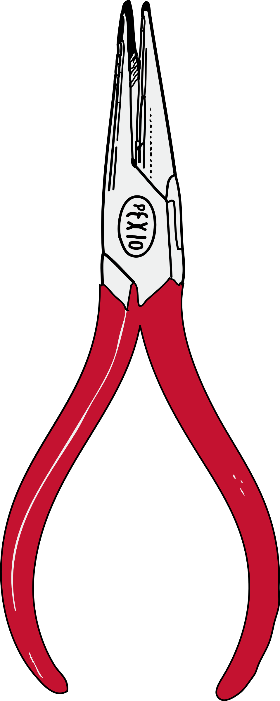 Clipart - Needle Nose Pliers (958x2400)