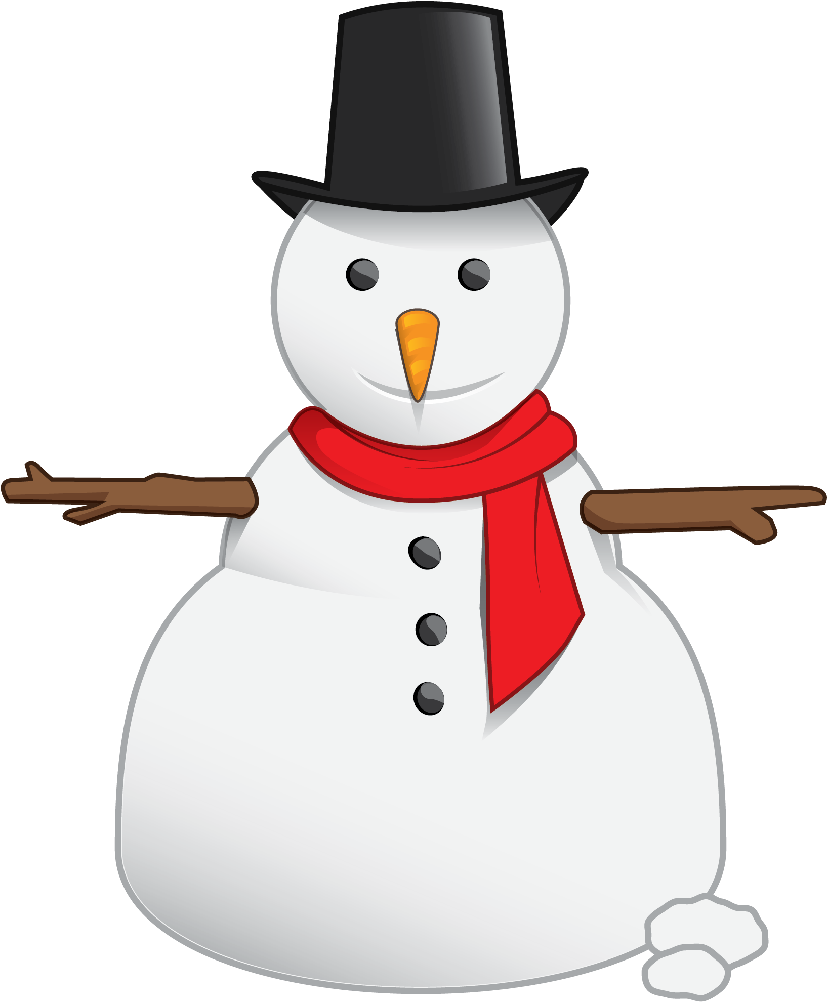 Snowman Clipart - Snowman Transparent Background (2078x2409)