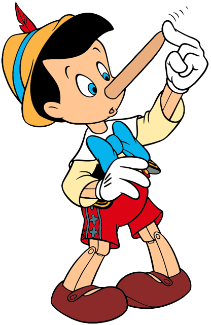 Pinocchio Clipart Long Nose - Clipart Pinocchio (416x641)