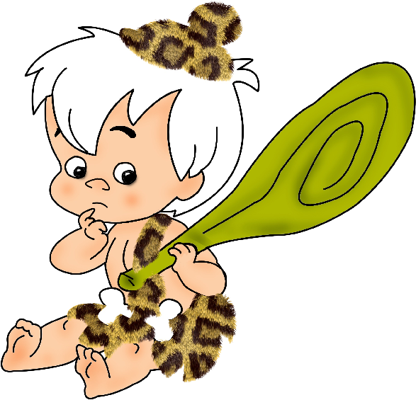 Baby Flintstones Baby Cartoon Characters Baby Clip - Flintstones Bam Bam Png (600x600)