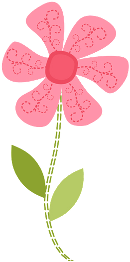 Pink Flower Clip Art - Minus Flor (286x576)