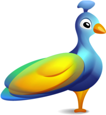 Das Könnte Ein Pfau Sein, Etwa Ein Blau Gescheckter - Duck (400x438)