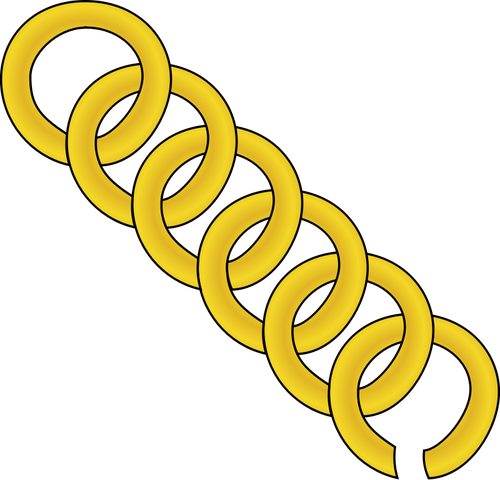 Vector Graphics Of Golden Chain - Vektor Rantai Emas (500x480)