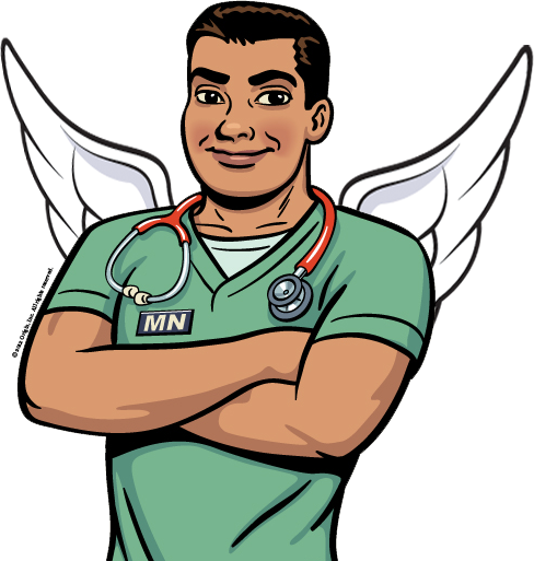Nurse Clipart Animated - Male Nurse Clipart (488x513)