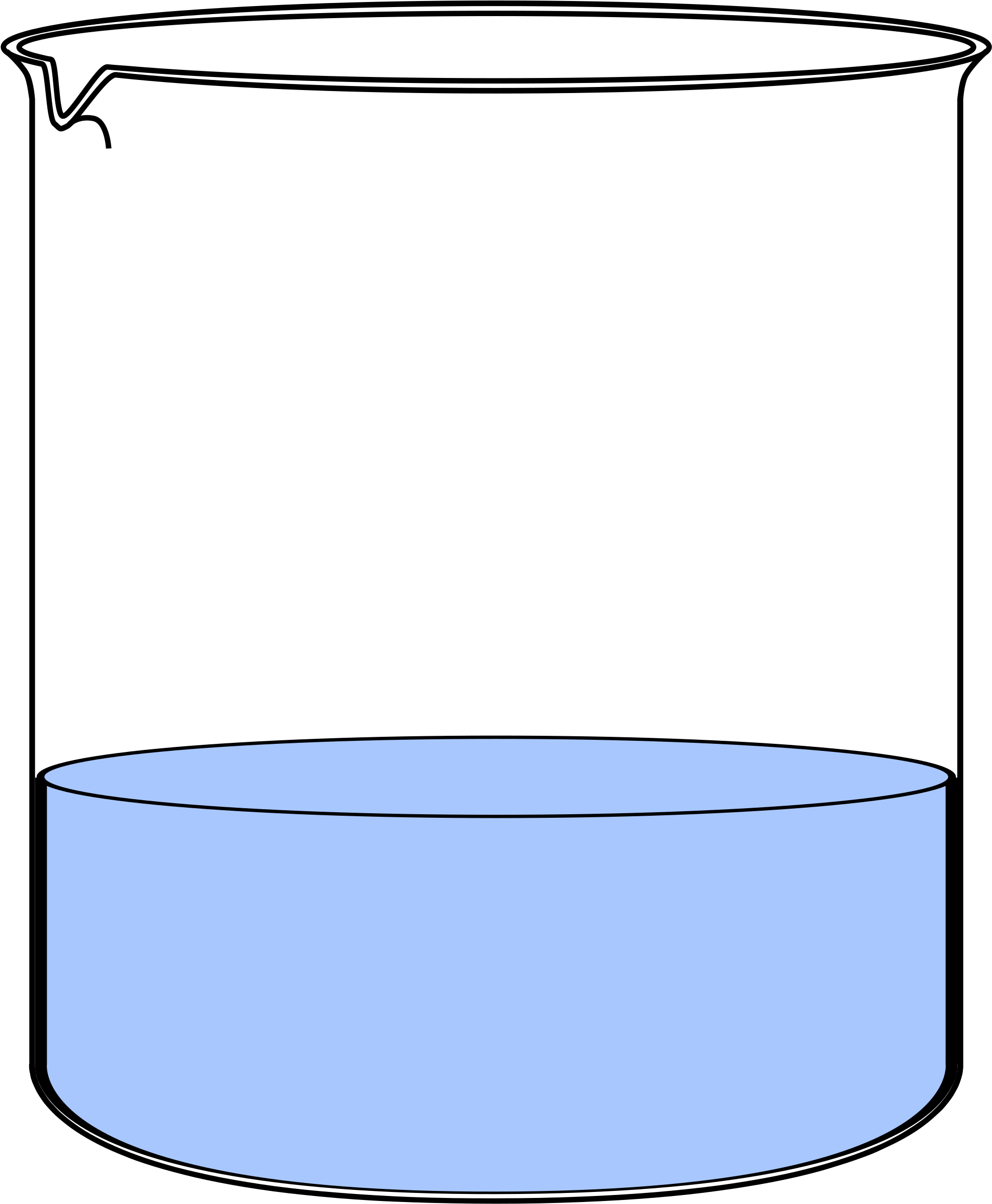 Becherglas Clipart - Beaker With Water (1980x2400)