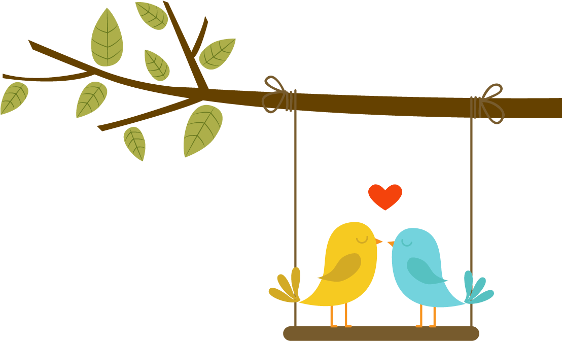 Lovebird Euclidean Vector - Galho De Arvore Com Balanço (1134x1134)