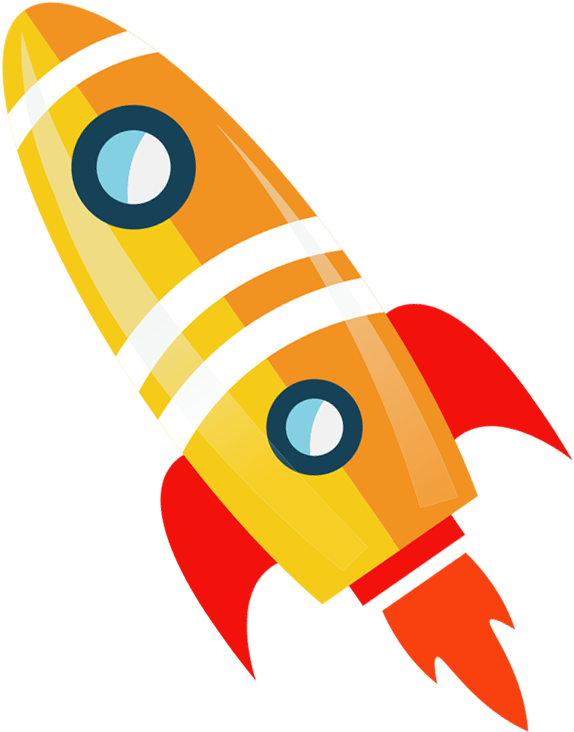 Flight Rocket Launch - จรวด การ์ตูน Png (800x800)