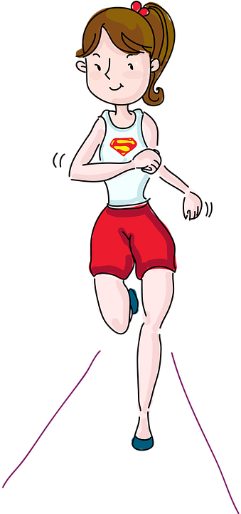 Cartoon Exercise Pictures 21, Buy Clip Art - Woman Jogging Png Clipart (360x720)