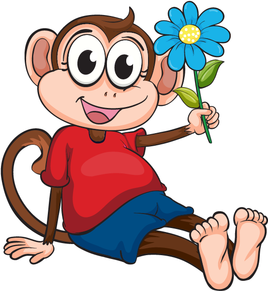 Chimpanzee Monkey Cartoon Clip Art - Monito Animado (765x862)