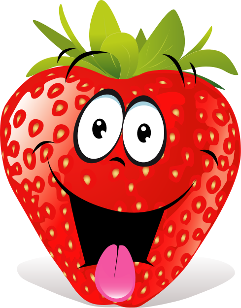 Free Cute Strawberry Clipart Png - Strawberry Cartoon (489x625)