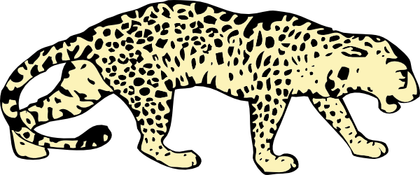 Cartoon Jaguar Head Download - Free Clip Art Leopard (600x250)