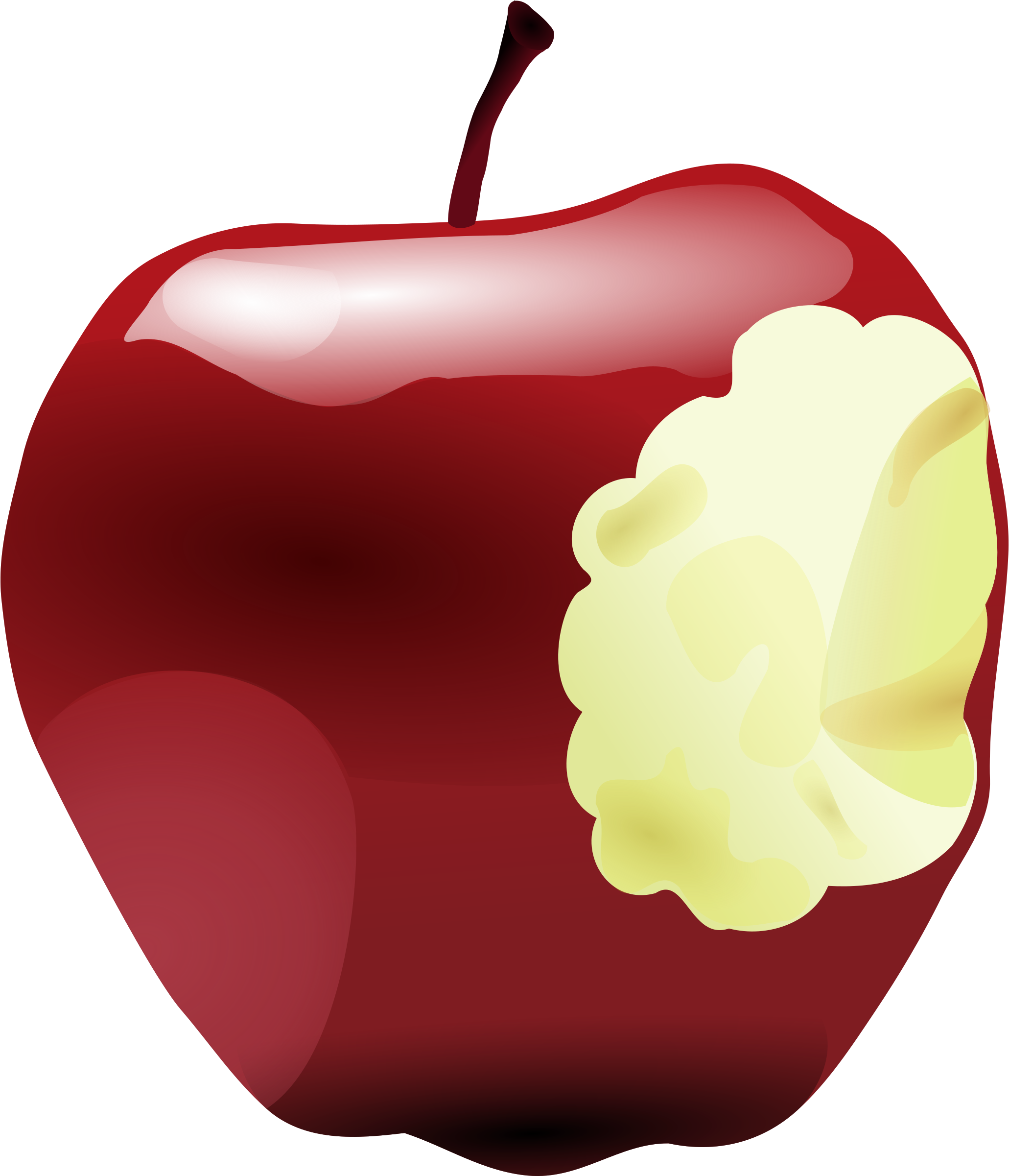 Happy Strawberry Cliparts 23, Buy Clip Art - Bitten Apple (2288x2400)