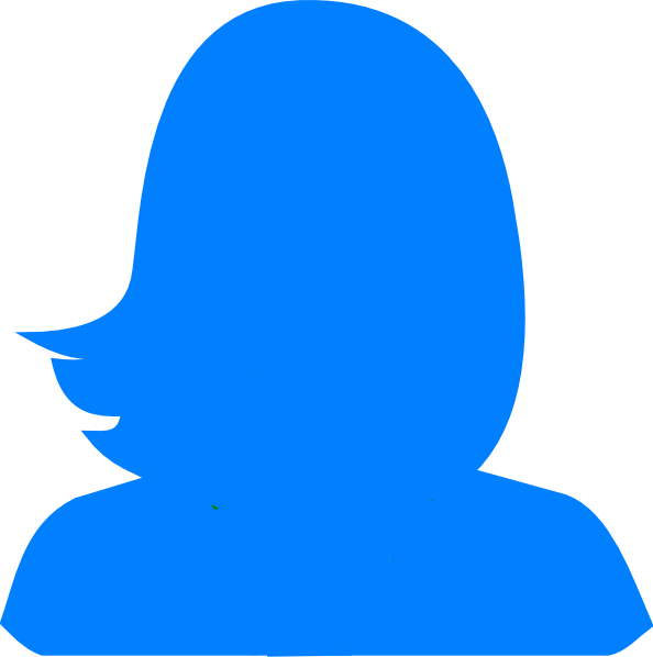 Female Silhouette Head Blue (594x598)