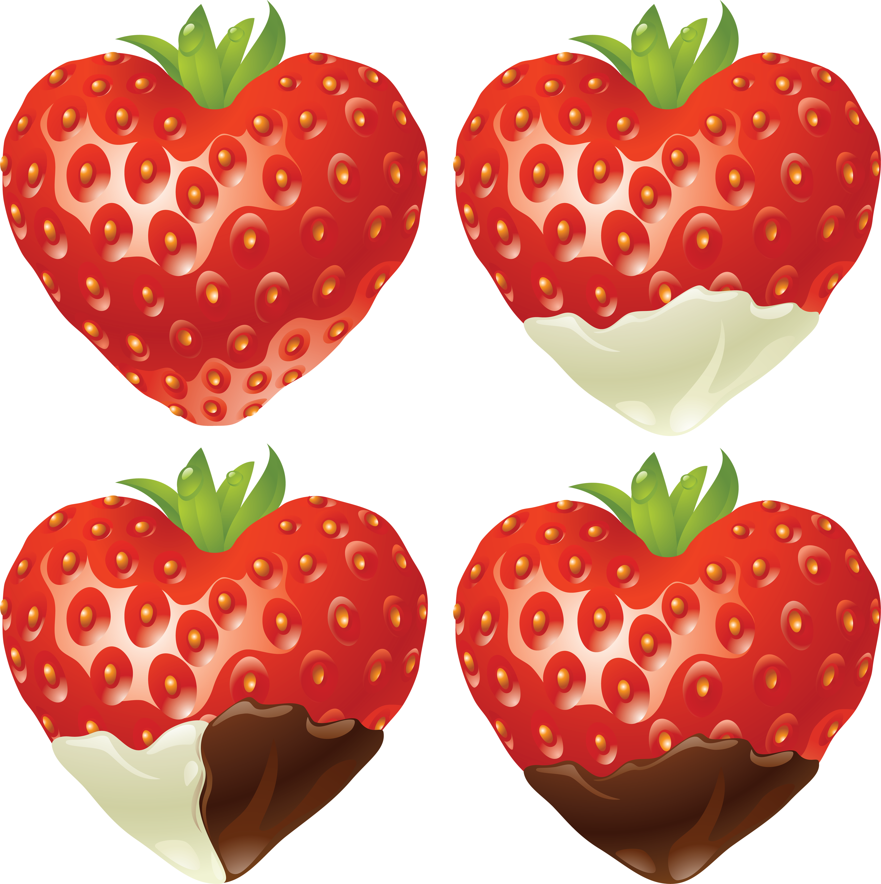 Chocolate Transparent Png File - Cafepress Strawberry Fruit & Flowers Full/queen (3551x3564)