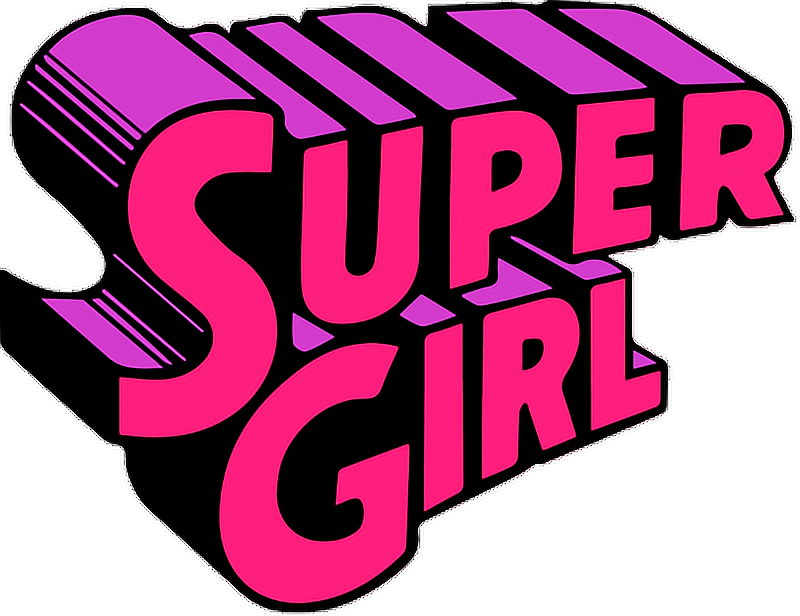 Supergirl Pink Girl Superwoman Purple Quotes - Sticker Tumblr Overlay Png (800x616)