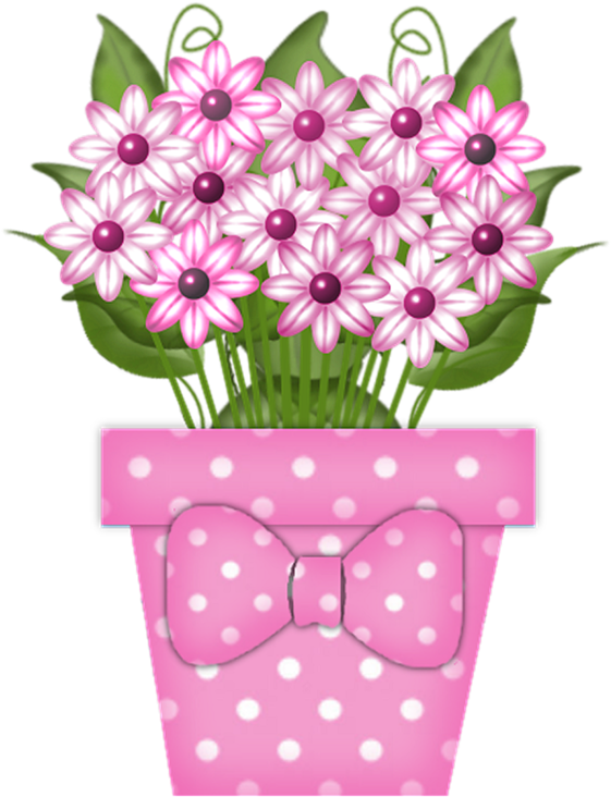 Potted Flowers - Flowers On The Pot Clip Arts (628x800)