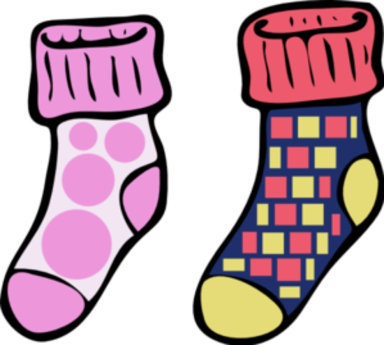 Crazy Sock Day - Socks Coloring (550x495)