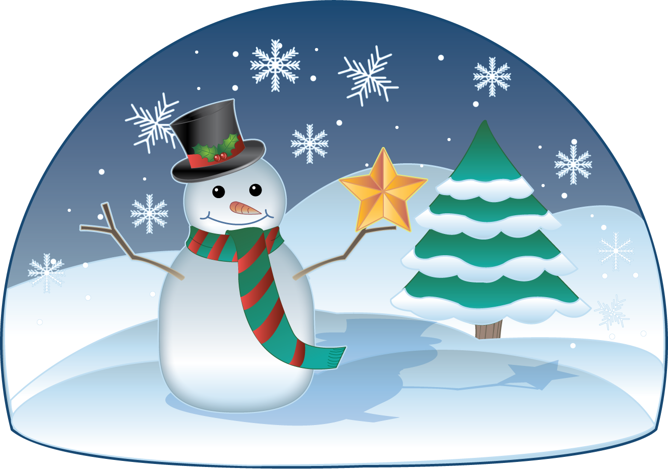Winter Snow Clipart - Winter Scene Clip Art (1321x928)