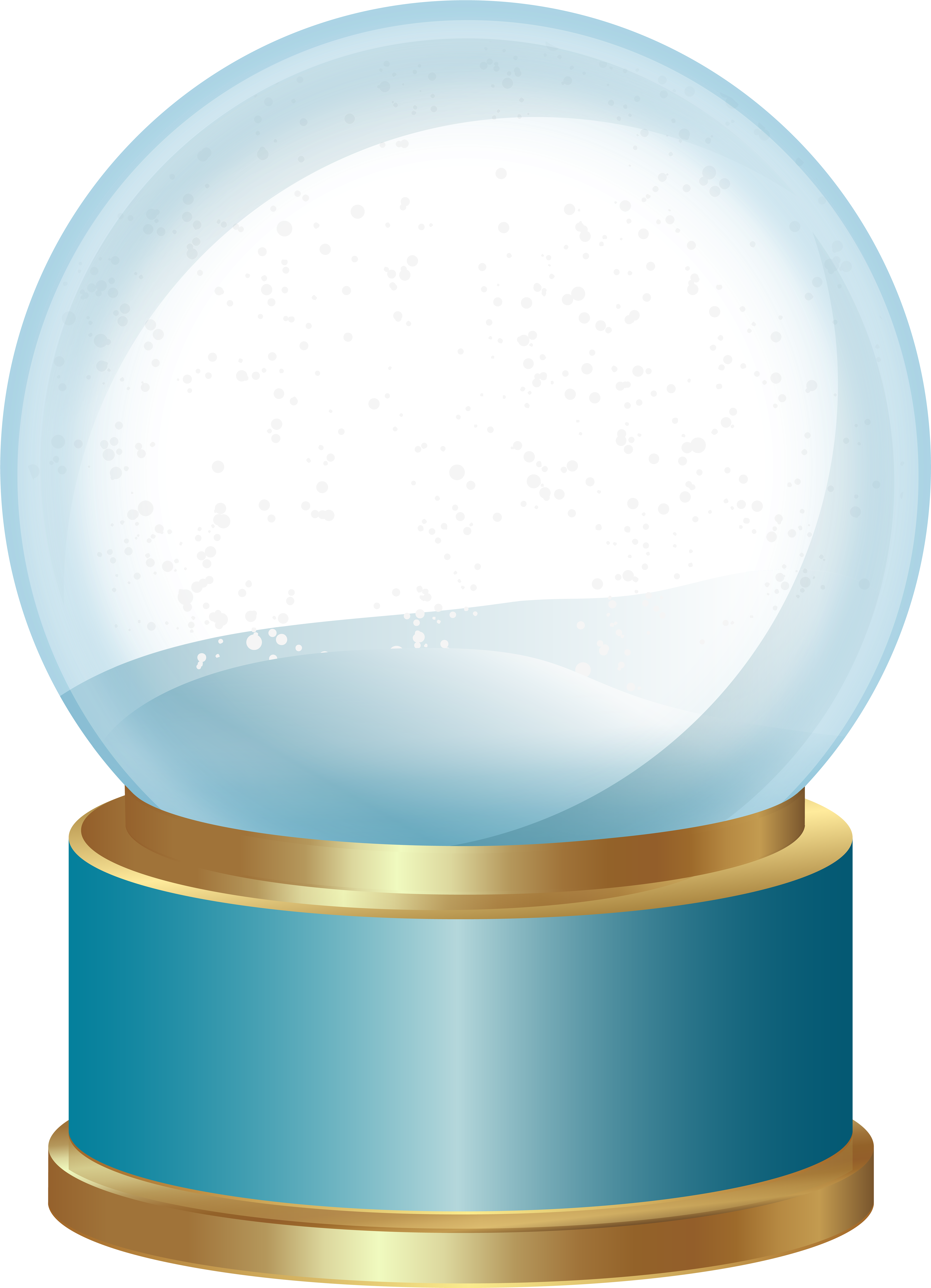 Empty Snow Globe Blue Png Clip Art - Clip Art (5845x8000)
