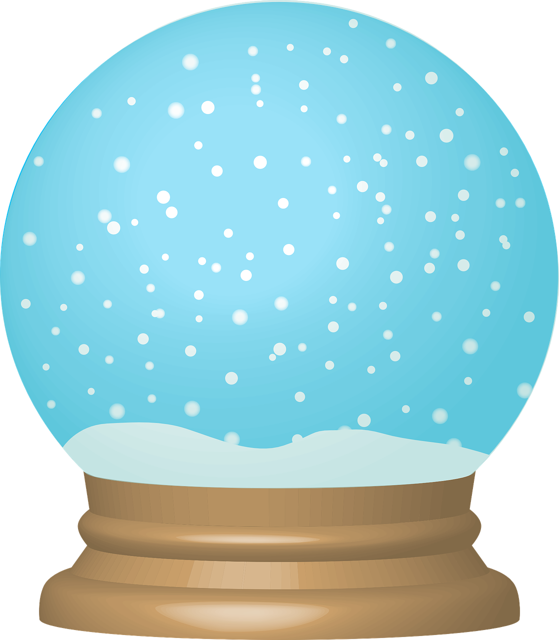 Snow Ball, Snow, White, December, Snow Crystals, Winter - Snowglobe Clipart (1117x1280)
