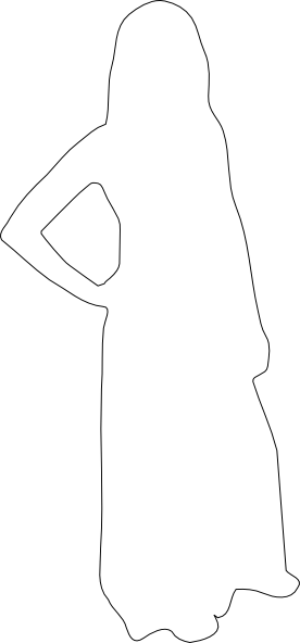 Woman Silhouette Png White (276x592)