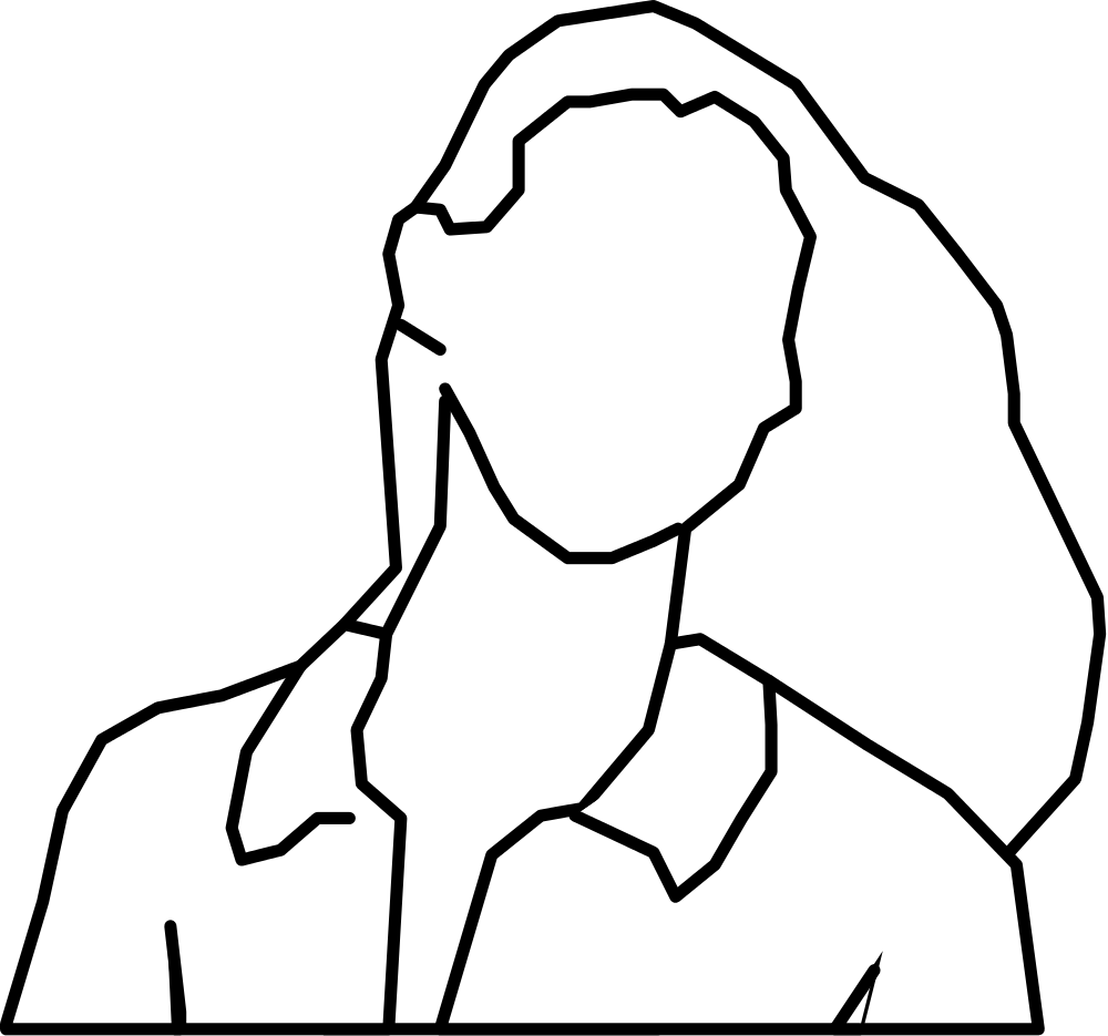 Open - Woman Head Outline Silhouette (1000x935)