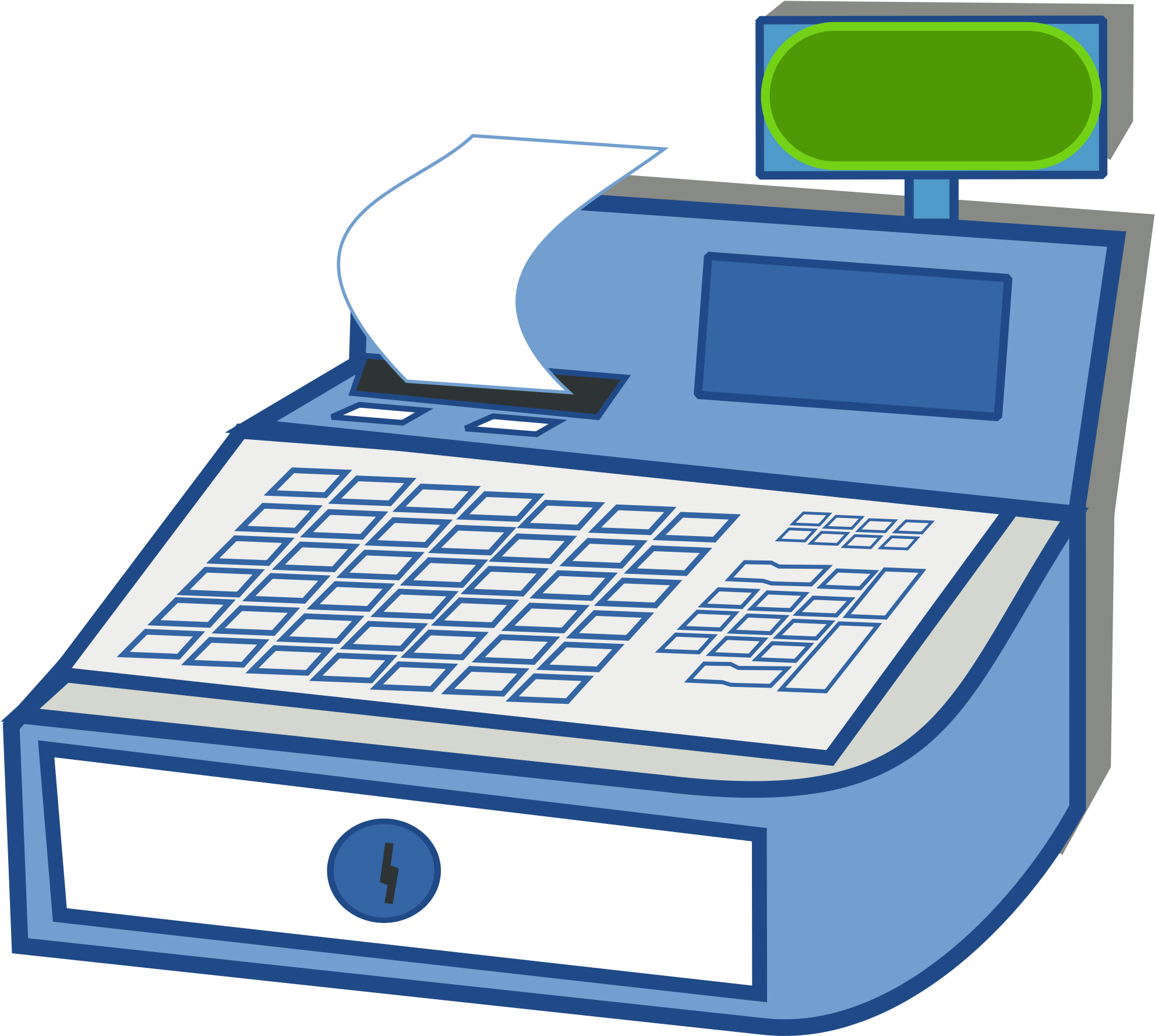 Rear Clipart Cash Register - Cash Register Clipart Png (2000x1791)