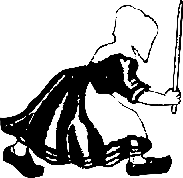 Outline, People, Lady, Female, Woman, Women, Dutch - Old Dutch Woman (640x622)