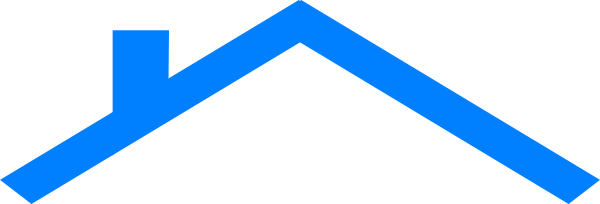 Blue House Roof Clip Art - House Roof Logo Blue (600x204)