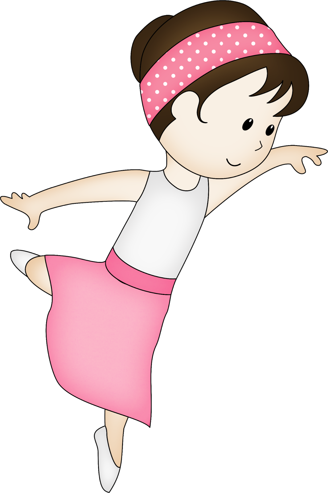 Pretty Ballerinas Clip Art - Cartoon (1064x1600)
