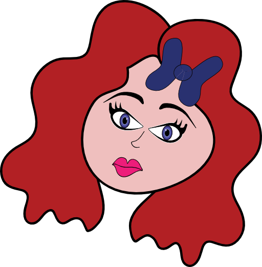 Pretty Woman Red Hair Clipart - Auburn Hair Clipart (512x521)