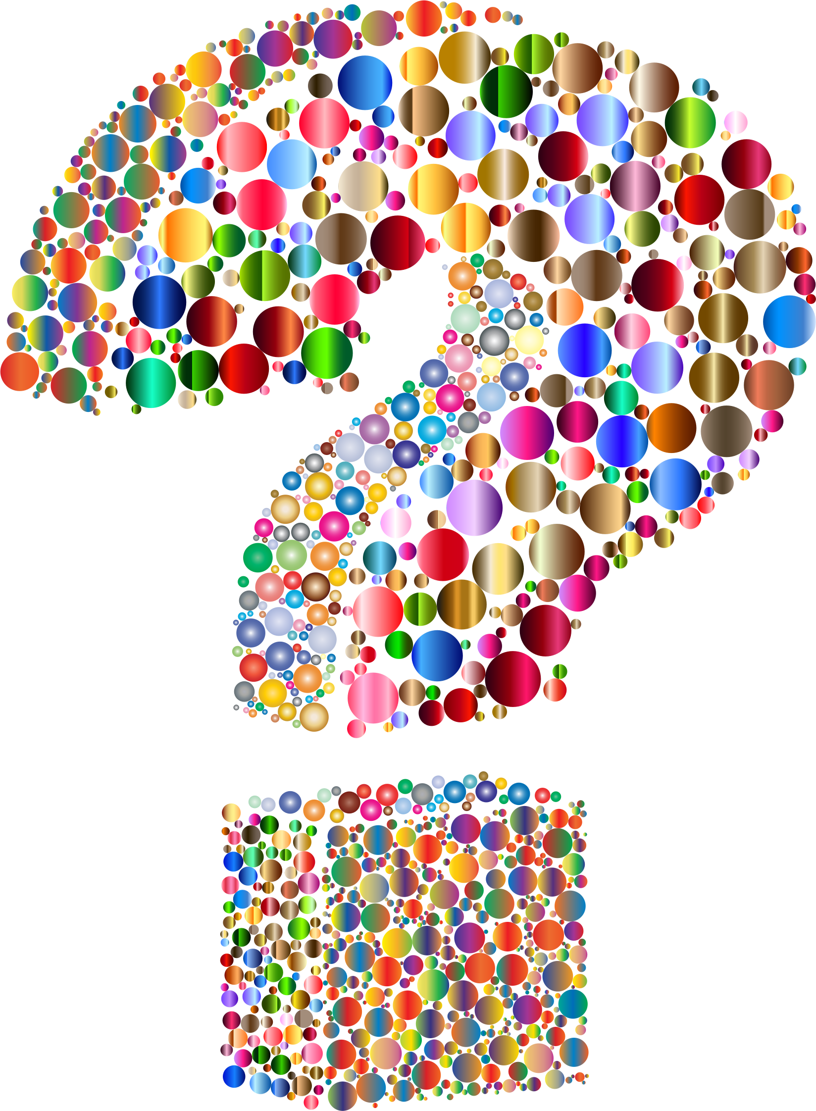 Clipart - Colorful Question Mark Png (1648x2244)