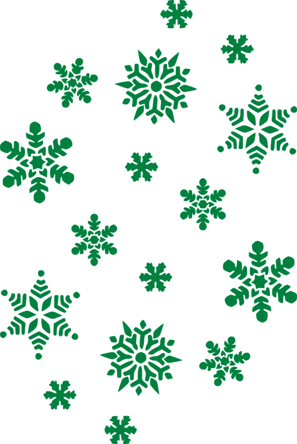 Free To Use & Public Domain Snowflakes Clip Art - Green Snowflake Clipart (600x896)