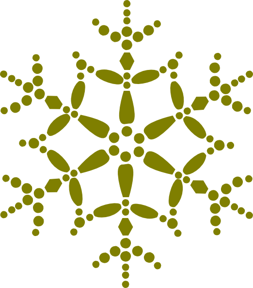 Gold Snowflake Clipart - Gold Snowflake Vector Png (522x593)