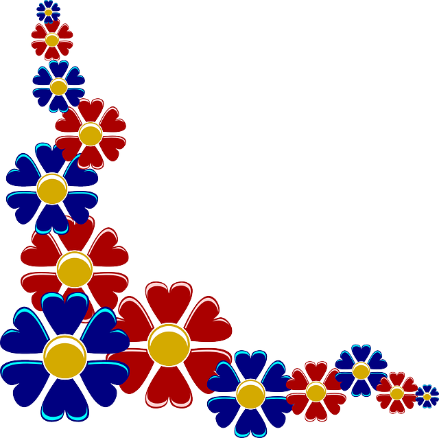 Flowers Corner, Frame, Pattern, Design, Flower, Flowers - Project Front Page Design (640x638)